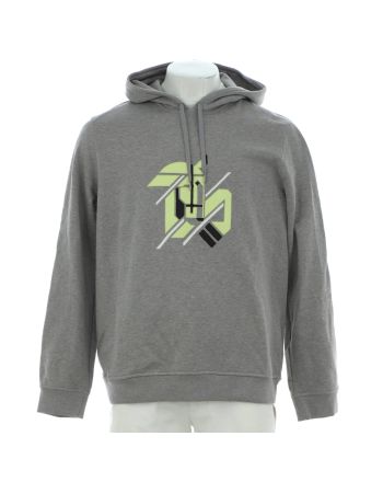 Men's Graphic Print Hoodie Cotton with Leather